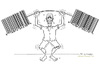 Cartoon: Miserable weightlifting (small) by Wilmarx tagged barcode capitalism poverty