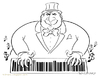 Cartoon: Musical Capitalism (small) by Wilmarx tagged capitalism barcode