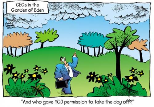 Ceo In The Garden Of Eden By Carol Simpson Business Cartoon