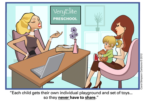 Cartoon: Elite Pre-School (medium) by carol-simpson tagged onepercent,elite,children,preschool