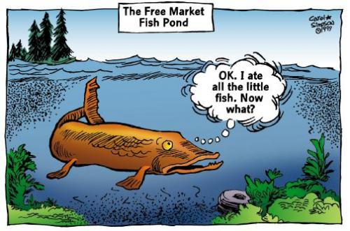 Cartoon: Fishy Economics (medium) by carol-simpson tagged global,economy,business,fish