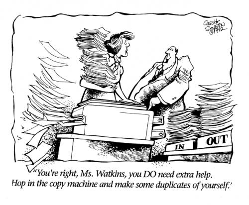Cartoon: Help is on the way (medium) by carol-simpson tagged copy,machine,work,business