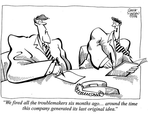Cartoon: Original Ideas (medium) by carol-simpson tagged employees,ideas,fresh,innovation,policy,company,labor