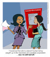 Cartoon: Oh the humanity (small) by carol-simpson tagged work,jobs,layoffs,corporations
