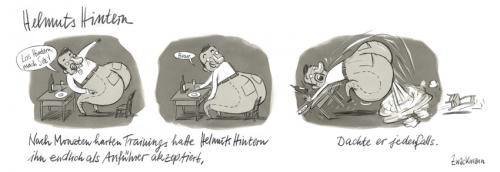 Cartoon: Helmuts Hintern (medium) by Zwackmann tagged hintern,befehlen,erziehung,training,brav,irrtum,setzen