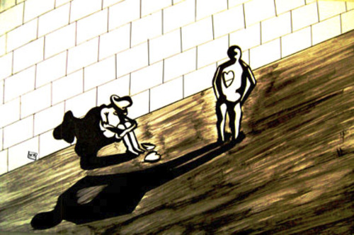 Cartoon: intimacy (medium) by saeed faraji   tagged word,real,is,intimacy