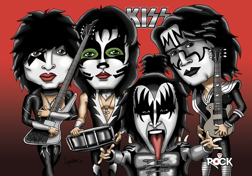 Cartoon: kiss (medium) by mitosdorock tagged kiss,rock