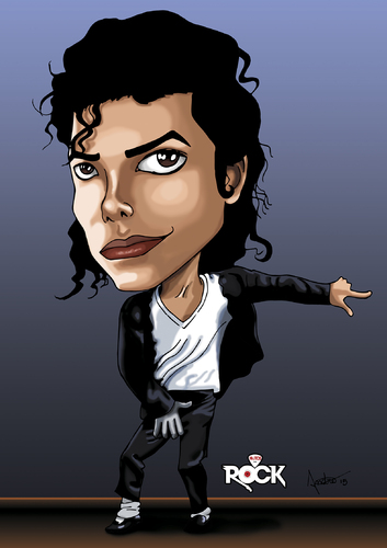 Cartoon: MICHAEL JACKSON CARICATURE (medium) by mitosdorock tagged caricature,jackson,michael,pop,king