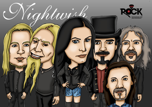Cartoon: nightwish (medium) by mitosdorock tagged nightwish