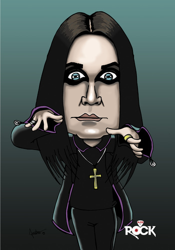 Cartoon: OZZY OSBOURNE CARICATURE (medium) by mitosdorock tagged metal,rock,osbourne,ozzy