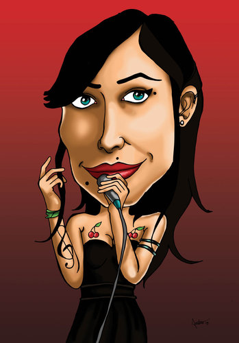 Cartoon: PITTY CARICATURE (medium) by mitosdorock tagged rock,caricatura,pitty