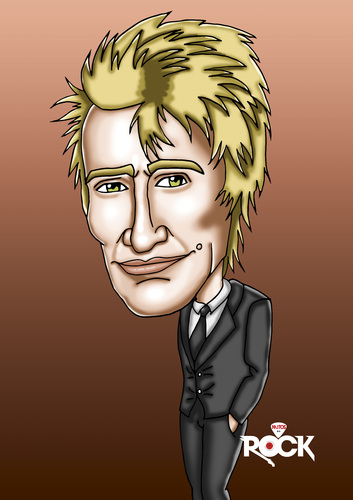 Cartoon: rod stewart (medium) by mitosdorock tagged rod,stewart