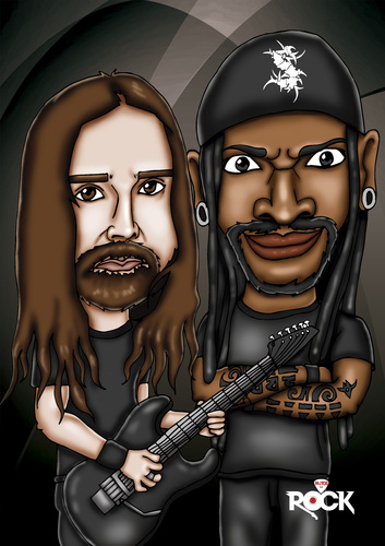 Cartoon: sepultura (medium) by mitosdorock tagged sepultura,rock