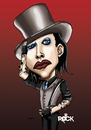 Cartoon: marilyn manson (small) by mitosdorock tagged marilyn,manson,rock