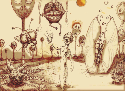 Cartoon: like any other day (medium) by peewee gonzoid tagged surreal