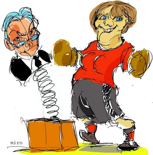 Cartoon: angela merkel (medium) by Miro tagged merkel