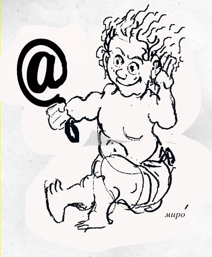 Cartoon: baby (medium) by Miro tagged baby