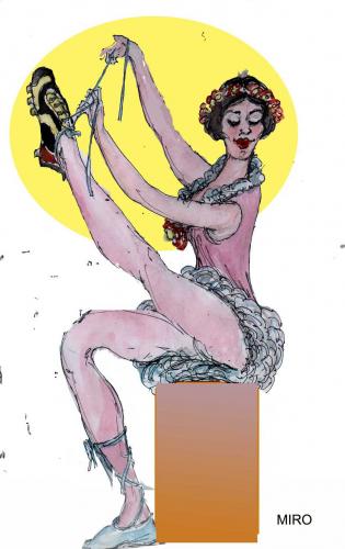 Cartoon: balerina (medium) by Miro tagged balerina