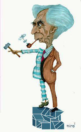 Cartoon: BERTRAND RUSELL (medium) by Miro tagged filosof