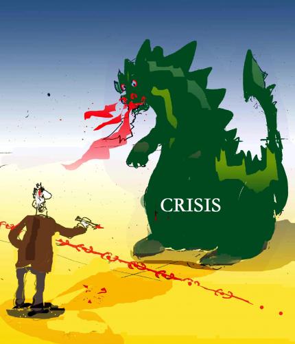 Cartoon: CRISIS (medium) by Miro tagged crisis