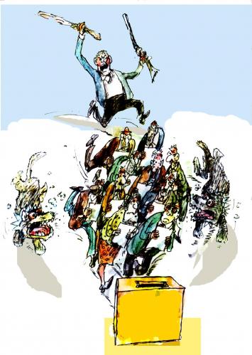 Cartoon: election (medium) by Miro tagged election