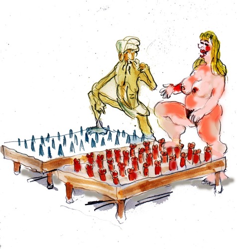 Cartoon: fakir (medium) by Miro tagged fakir