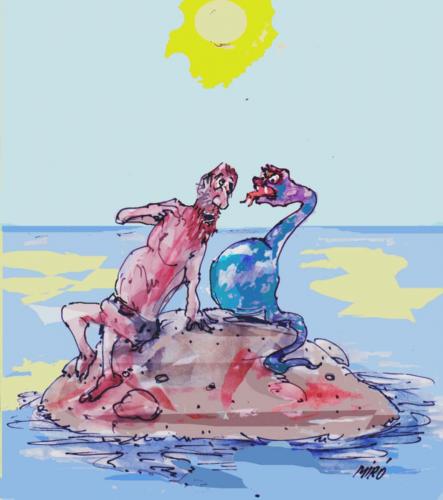 Cartoon: island (medium) by Miro tagged island