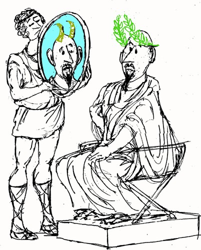 Cartoon: laurel wreath (medium) by Miro tagged laurel,wreath