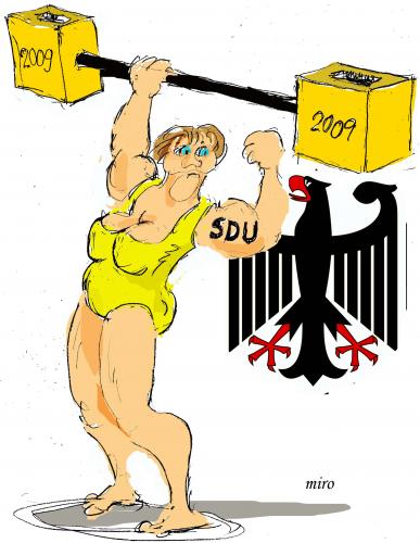 Cartoon: merkel 5 (medium) by Miro tagged merkel