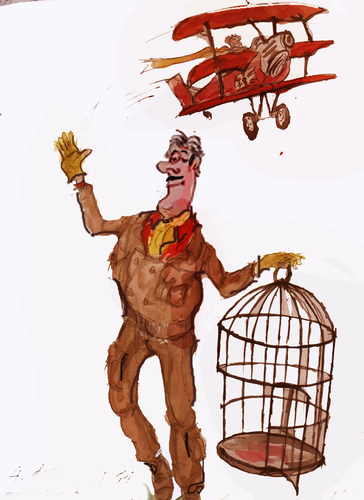 Cartoon: red baron (medium) by Miro tagged red,baron