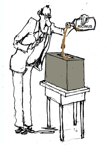Cartoon: RICINUS (medium) by Miro tagged ricinus