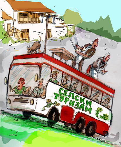 Cartoon: rural tourism (medium) by Miro tagged rural,tourim