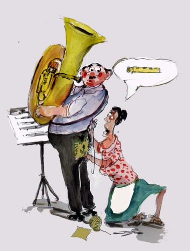 Cartoon: tuba (medium) by Miro tagged tuba