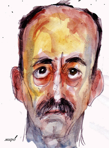 Cartoon: Veljko Rajkovic (medium) by Miro tagged matenegro