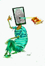 Cartoon: no text (small) by Miro tagged no,text