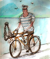 Cartoon: Pedal power (small) by Miro tagged na,coment