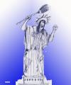 Cartoon: statue of liberty (small) by Miro tagged statue,of,liberty