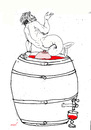 Cartoon: wine (small) by Miro tagged wine