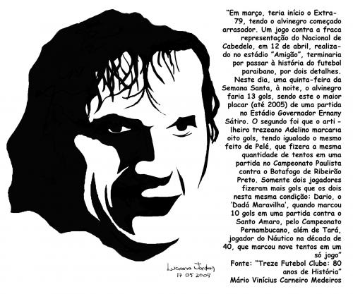 Cartoon: Adelino (medium) by LucianoJordan tagged jogador,futebol,treze