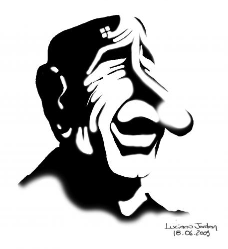 Cartoon: Quel - Black (medium) by LucianoJordan tagged desenho,quel,caricatura,photoshop,tablet