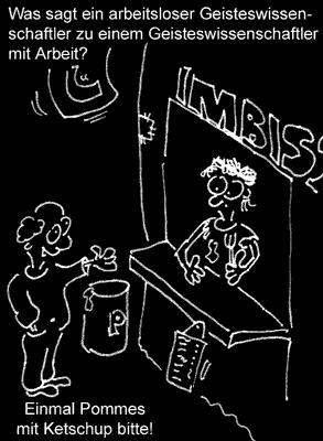 Cartoon: Geisteswissenschaftler (medium) by Newbridge tagged geisteswissenschaft,geisteswissenschaftler,arbeit,arbeitslos,pommes,ketchup