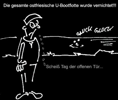 Cartoon: Ostfriesische U-Boot Flotte (medium) by Newbridge tagged ostfriesen,uboot,submarine,marine