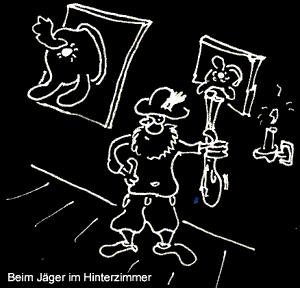 Cartoon: Rückansicht (medium) by Newbridge tagged jagd,jäger