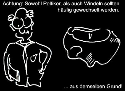 Cartoon: Wechsel (medium) by Newbridge tagged wahl,politik,politiker,windeln,wählen