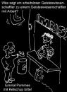 Cartoon: Geisteswissenschaftler (small) by Newbridge tagged geisteswissenschaft,geisteswissenschaftler,arbeit,arbeitslos,pommes,ketchup