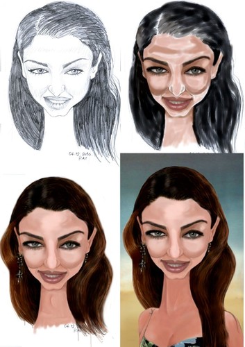 Cartoon: Aishwarya Rai (medium) by Senad tagged aishwarya,rai,senad,nadarevic,bosna,bosnia,karikatura