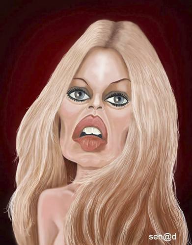 Cartoon: Brigitte Bardot (medium) by Senad tagged brigitte,bardot,senad,nadarevic,bosnia,karikatura