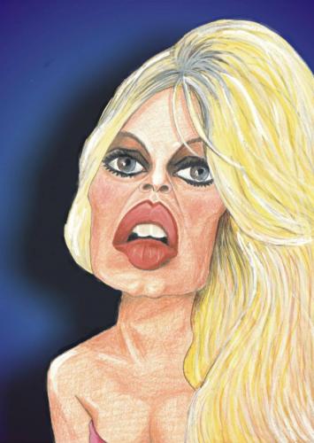 Cartoon: Brigitte Bardot (medium) by Senad tagged brigitte,bardot,senad,nadarevic,bosnia,bosna,karikatura