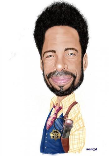 Cartoon: CSI - Gary Dourdan (medium) by Senad tagged csi,gary,dourdan,senad,nadarevic,bosnia,karikatura