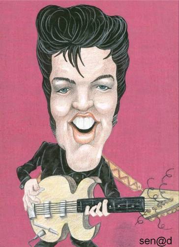 Cartoon: Elvis  Presley (medium) by Senad tagged elvis,presley,karikatura,senad,nadarevic,bosnia,bosna